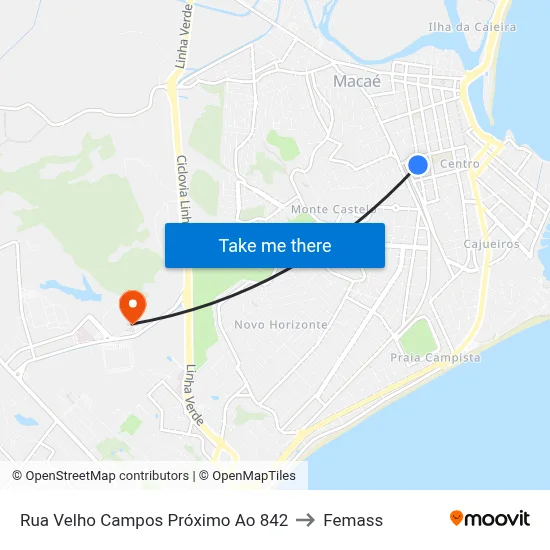 Rua Velho Campos Próximo Ao 842 to Femass map