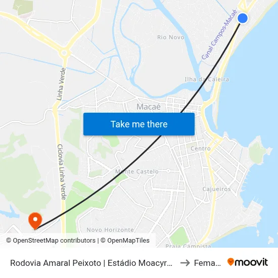 Rodovia Amaral Peixoto | Estádio Moacyrzão to Femass map