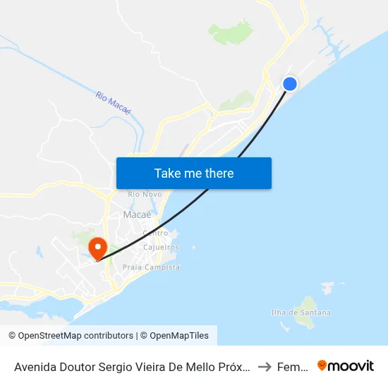 Avenida Doutor Sergio Vieira De Mello Próximo Ao 836 to Femass map