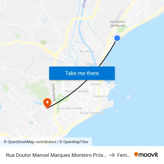 Rua Doutor Manoel Marques Monteiro Próximo Ao 894 to Femass map