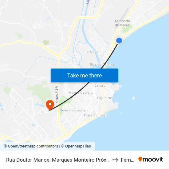 Rua Doutor Manoel Marques Monteiro Próximo Ao 764 to Femass map