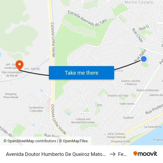 Avenida Doutor Humberto De Queiroz Matoso Próximo Ao 227 to Femass map