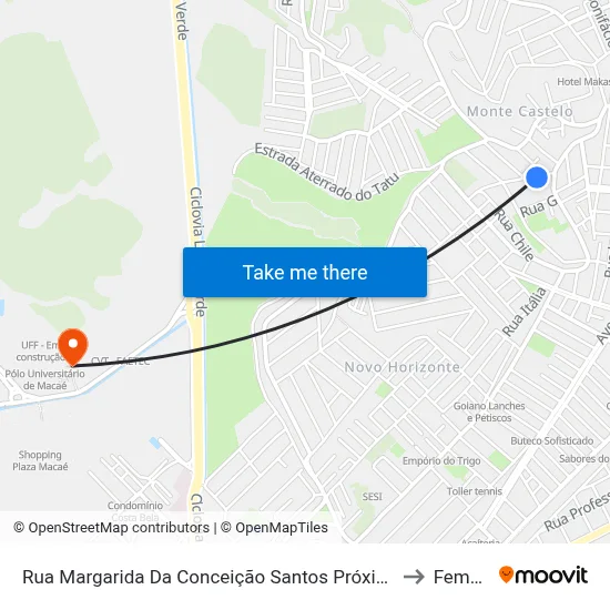 Rua Margarida Da Conceição Santos Próximo Ao 33 to Femass map