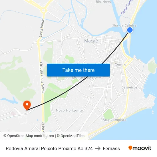 Rodovia Amaral Peixoto Próximo Ao 324 to Femass map