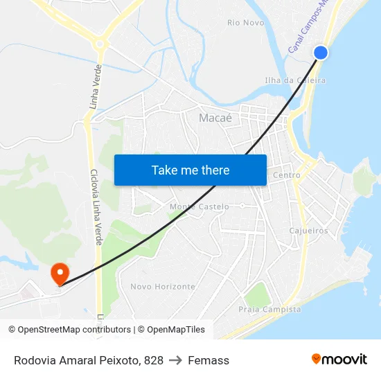 Rodovia Amaral Peixoto, 828 to Femass map