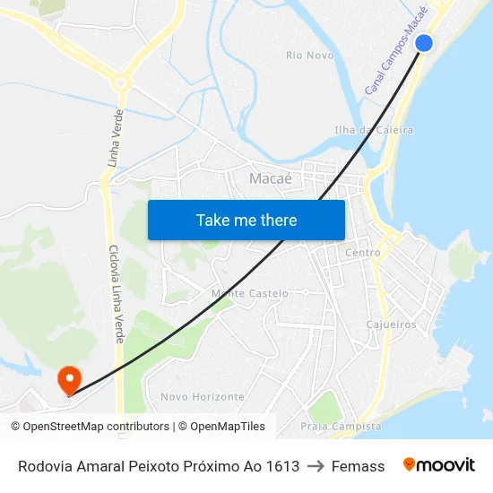 Rodovia Amaral Peixoto Próximo Ao 1613 to Femass map