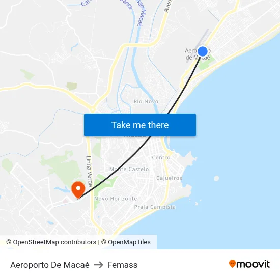 Aeroporto De Macaé to Femass map