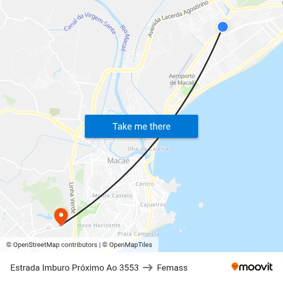Estrada Imburo Próximo Ao 3553 to Femass map