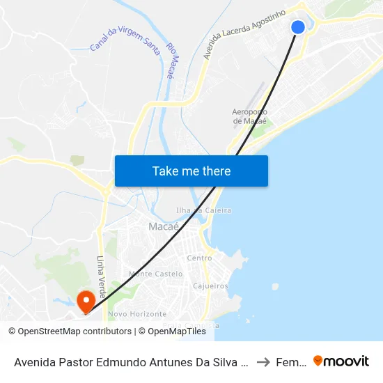 Avenida Pastor Edmundo Antunes Da Silva Próximo Ao 197 to Femass map