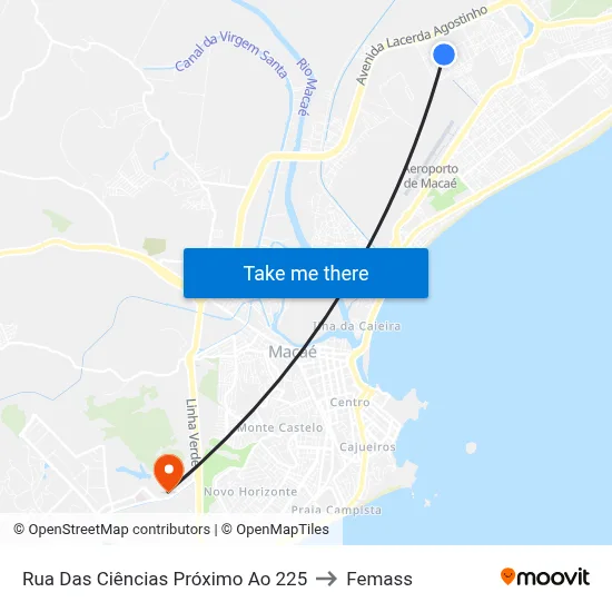Rua Das Ciências Próximo Ao 225 to Femass map