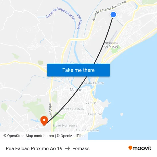 Rua Falcão Próximo Ao 19 to Femass map