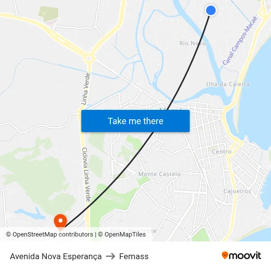 Avenida Nova Esperança to Femass map