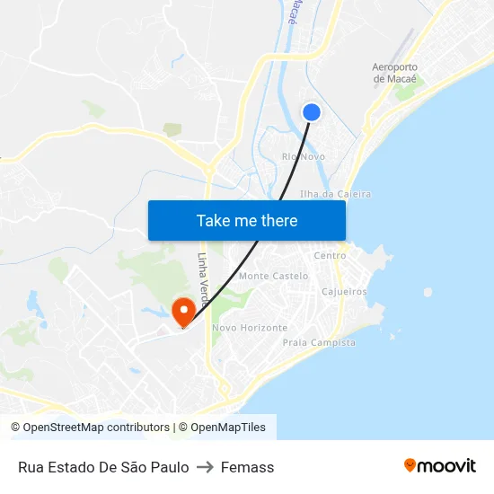 Rua Estado De São Paulo to Femass map
