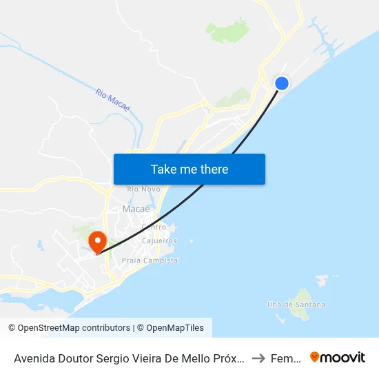 Avenida Doutor Sergio Vieira De Mello Próximo Ao 625 to Femass map