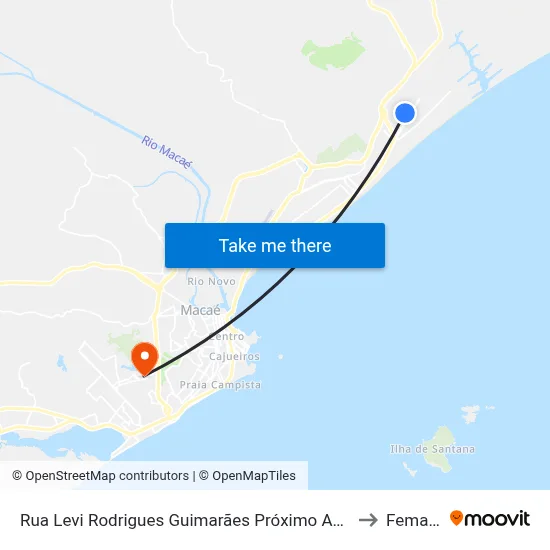 Rua Levi Rodrigues Guimarães Próximo Ao 721 to Femass map