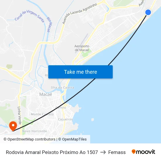 Rodovia Amaral Peixoto Próximo Ao 1507 to Femass map