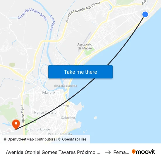 Avenida Otoniel Gomes Tavares Próximo Ao 380 to Femass map