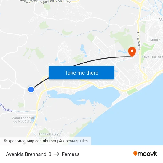 Avenida Brennand, 3 to Femass map