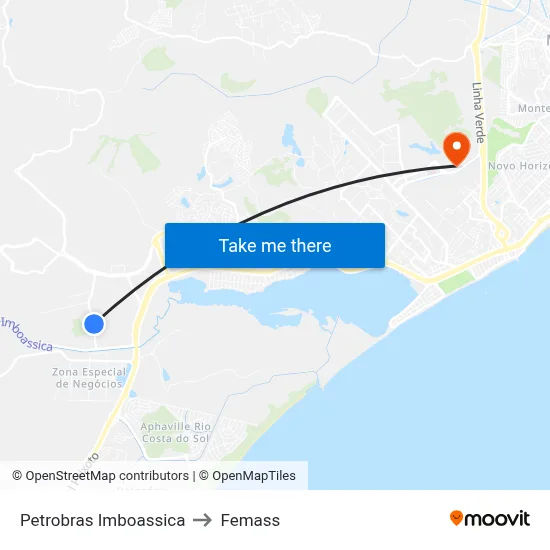 Petrobras Imboassica to Femass map