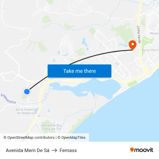 Avenida Mem De Sá to Femass map