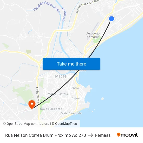 Rua Nelson Correa Brum Próximo Ao 270 to Femass map