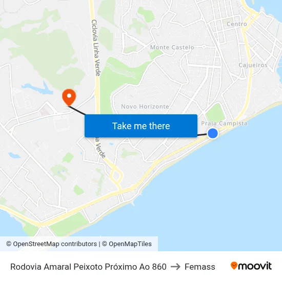 Rodovia Amaral Peixoto Próximo Ao 860 to Femass map