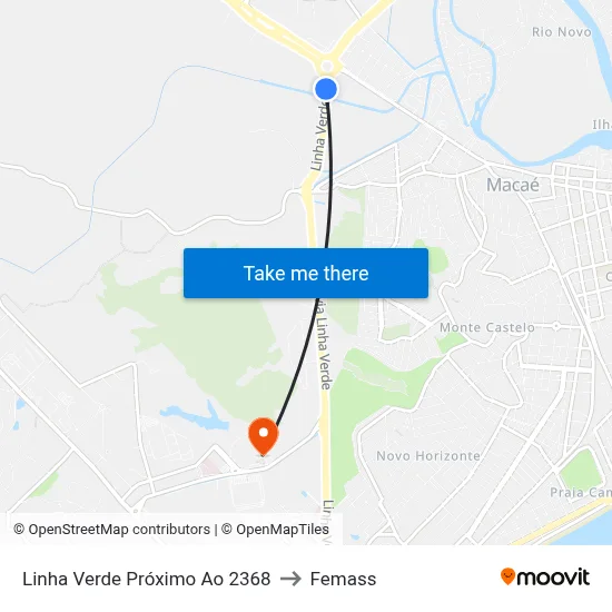 Linha Verde Próximo Ao 2368 to Femass map