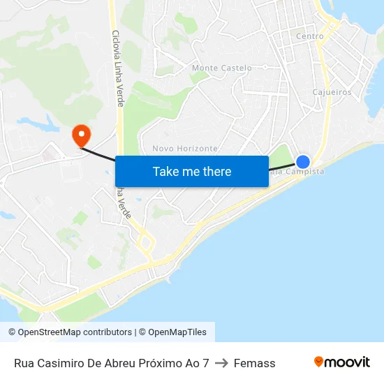 Rua Casimiro De Abreu Próximo Ao 7 to Femass map