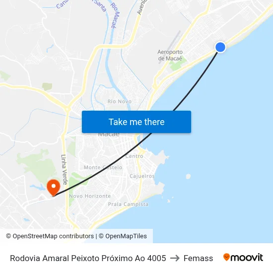 Rodovia Amaral Peixoto Próximo Ao 4005 to Femass map