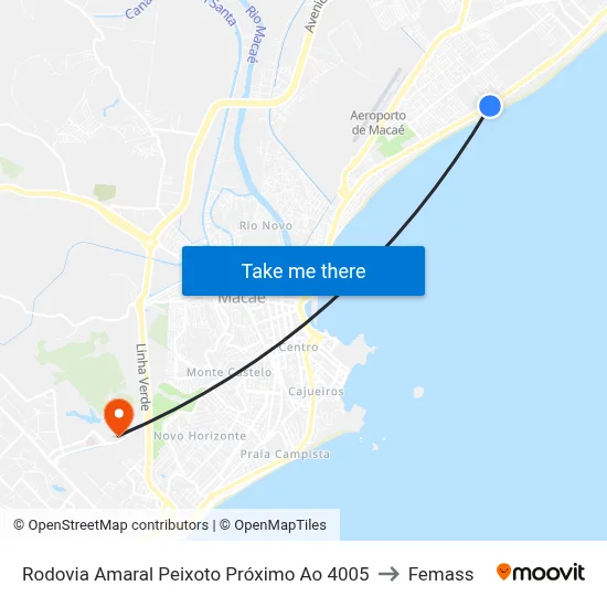 Rodovia Amaral Peixoto Próximo Ao 4005 to Femass map
