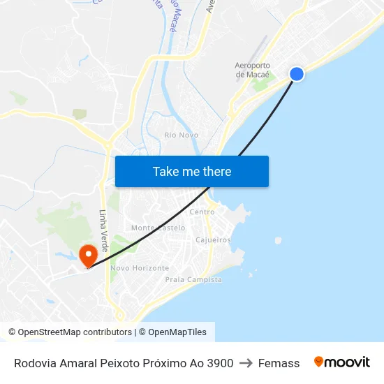 Rodovia Amaral Peixoto Próximo Ao 3900 to Femass map