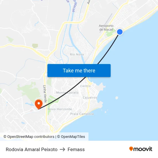 Rodovia Amaral Peixoto to Femass map