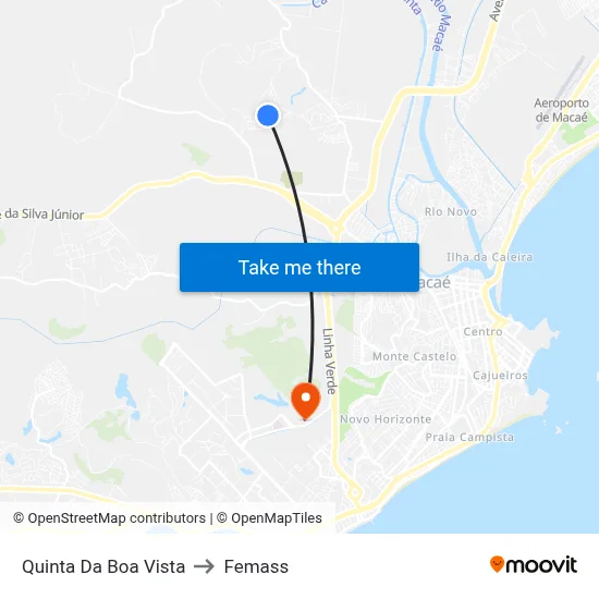 Quinta Da Boa Vista to Femass map