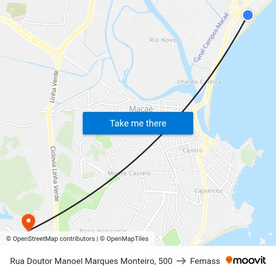 Rua Doutor Manoel Marques Monteiro, 500 to Femass map