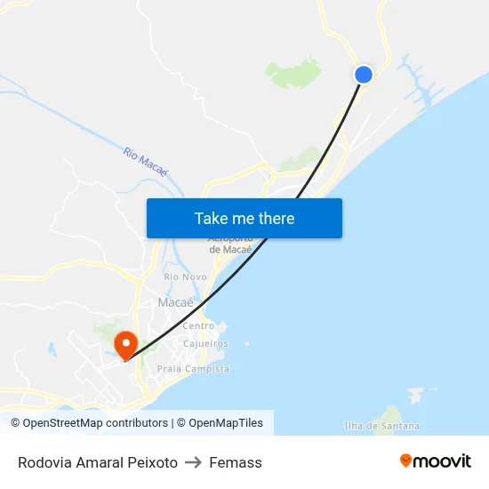 Rodovia Amaral Peixoto to Femass map