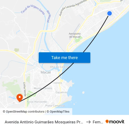 Avenida Antônio Guimarães Mosqueiras Próximo Ao 1323 to Femass map