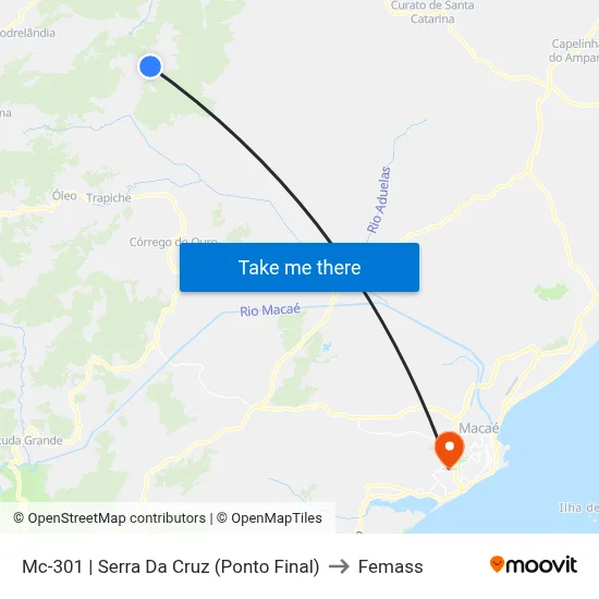 Mc-301 | Serra Da Cruz (Ponto Final) to Femass map