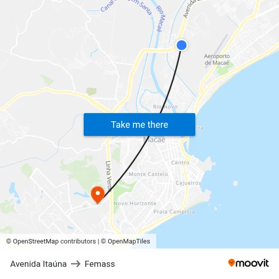 Avenida Itaúna to Femass map