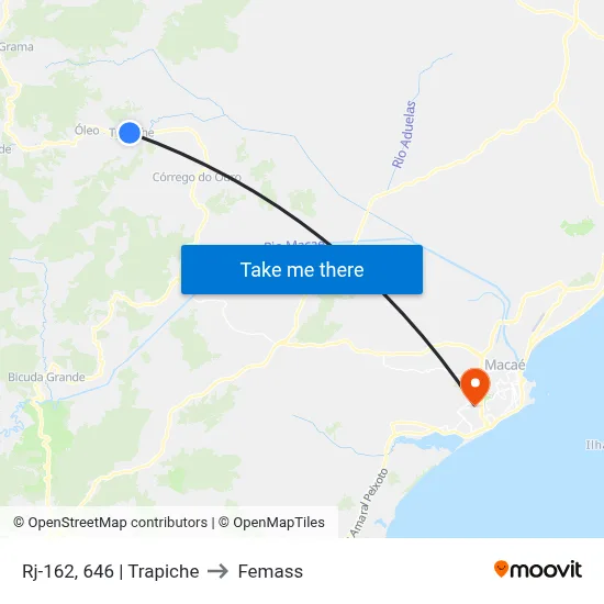 Rj-162, 646 | Trapiche to Femass map