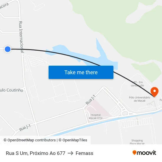 Rua S Um, Próximo Ao 677 to Femass map