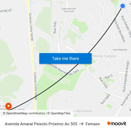 Avenida Amaral Peixoto Próximo Ao 505 to Femass map