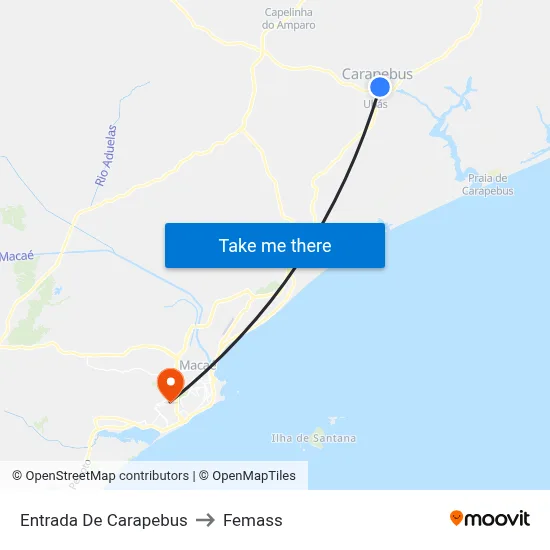 Entrada De Carapebus to Femass map
