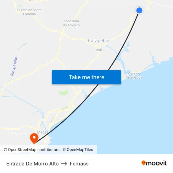 Entrada De Morro Alto to Femass map