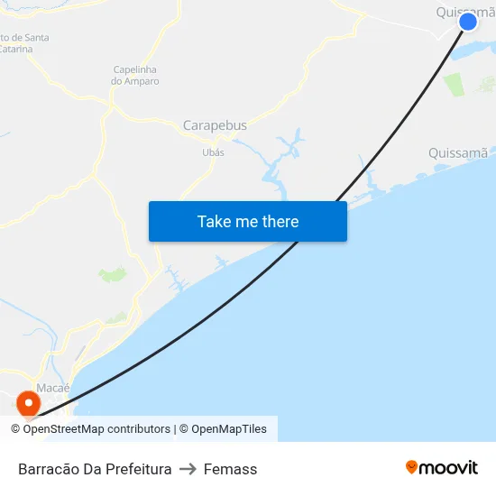 Barracão Da Prefeitura to Femass map