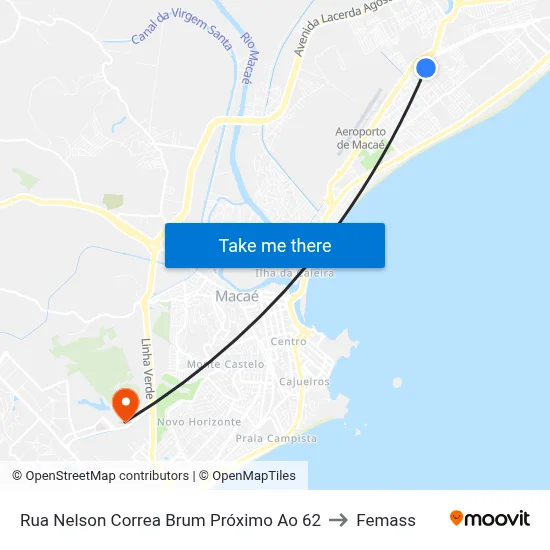 Rua Nelson Correa Brum Próximo Ao 62 to Femass map