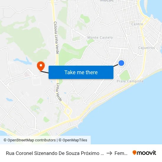 Rua Coronel Sizenando De Souza Próximo Ao 714 to Femass map