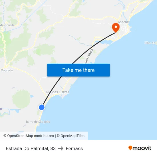 Estrada Do Palmital, 83 to Femass map