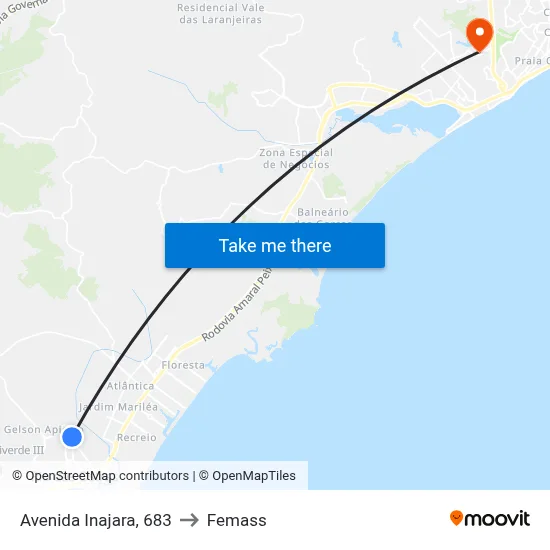 Avenida Inajara, 683 to Femass map