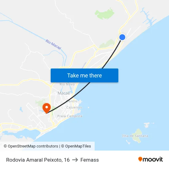 Rodovia Amaral Peixoto, 16 to Femass map