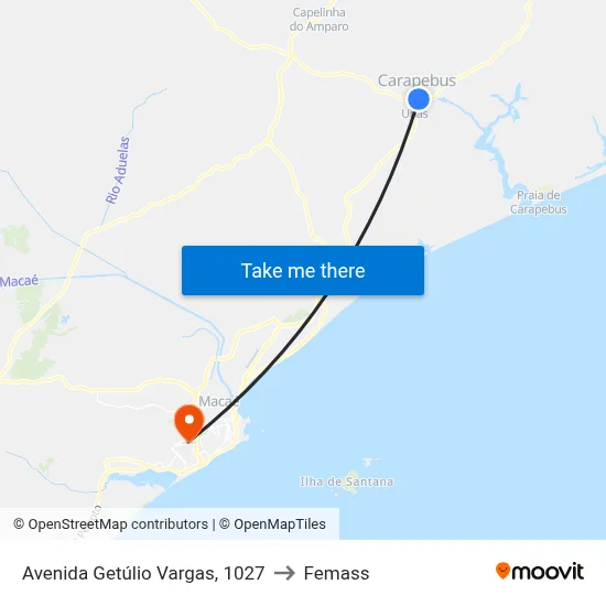 Avenida Getúlio Vargas, 1027 to Femass map